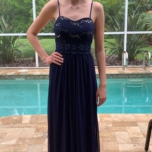 Navy blue prom dress